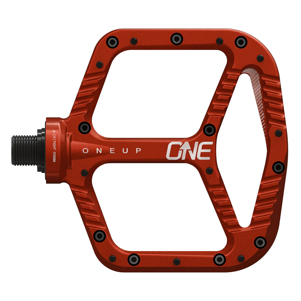 OneUp Aluminum Flat Pedals, Red