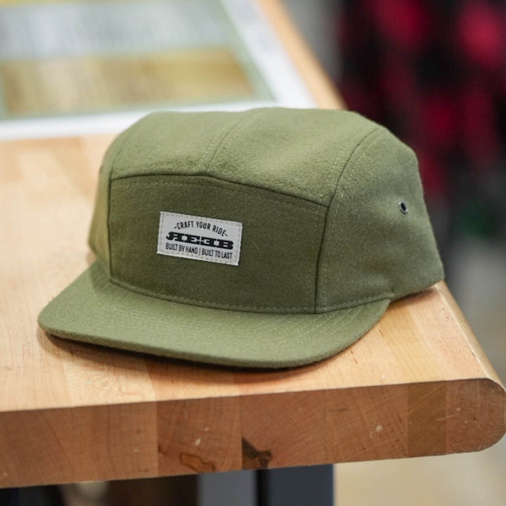 REEB 5 Panel Wool Camper Hat Olive