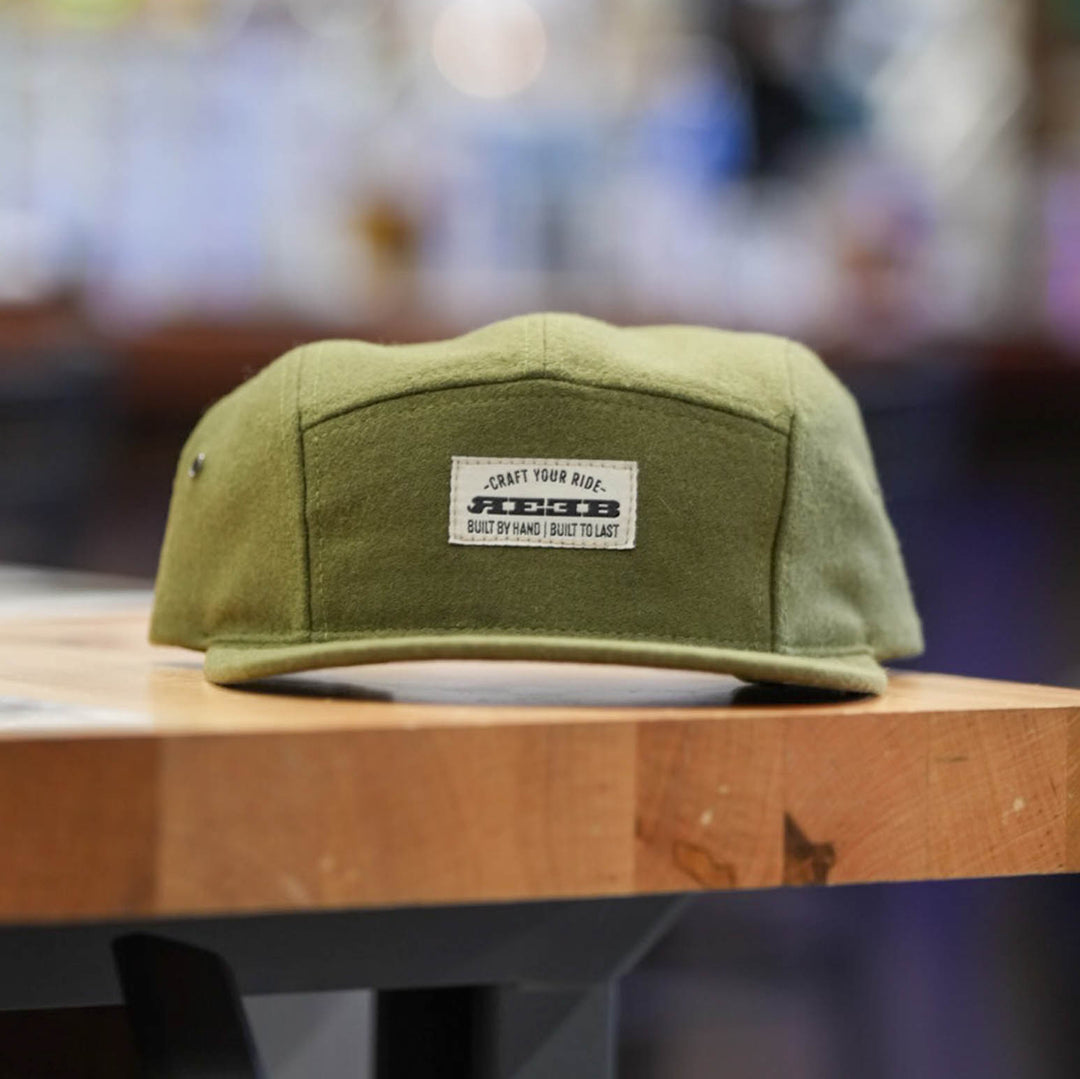 REEB 5 Panel Wool Camper Hat Olive